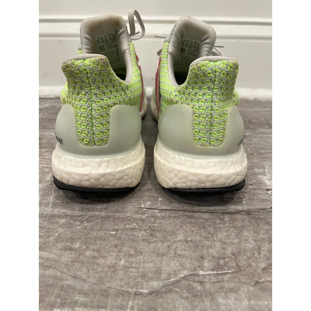 Adidas Running Shoes UltraBoost 2.0 Mens 11 Grey Solar Yellow Pink Sneaker Shoes